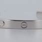 Cartier LOVE Bracelet Cuff Size 19 Solid 18K WHITE Gold AU 750
