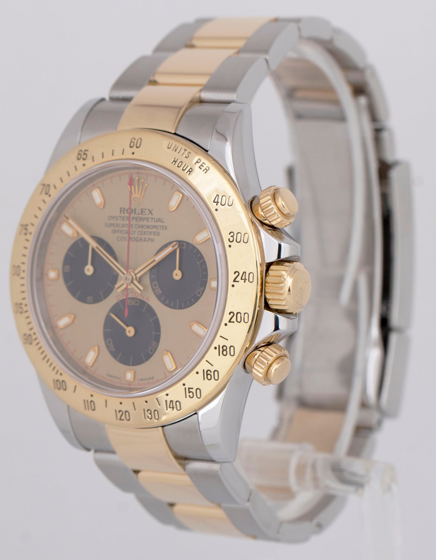 NEW BUCKLE MINT Rolex Daytona Cosmograph NEWMAN Champagne 18K Watch 116523 BOX