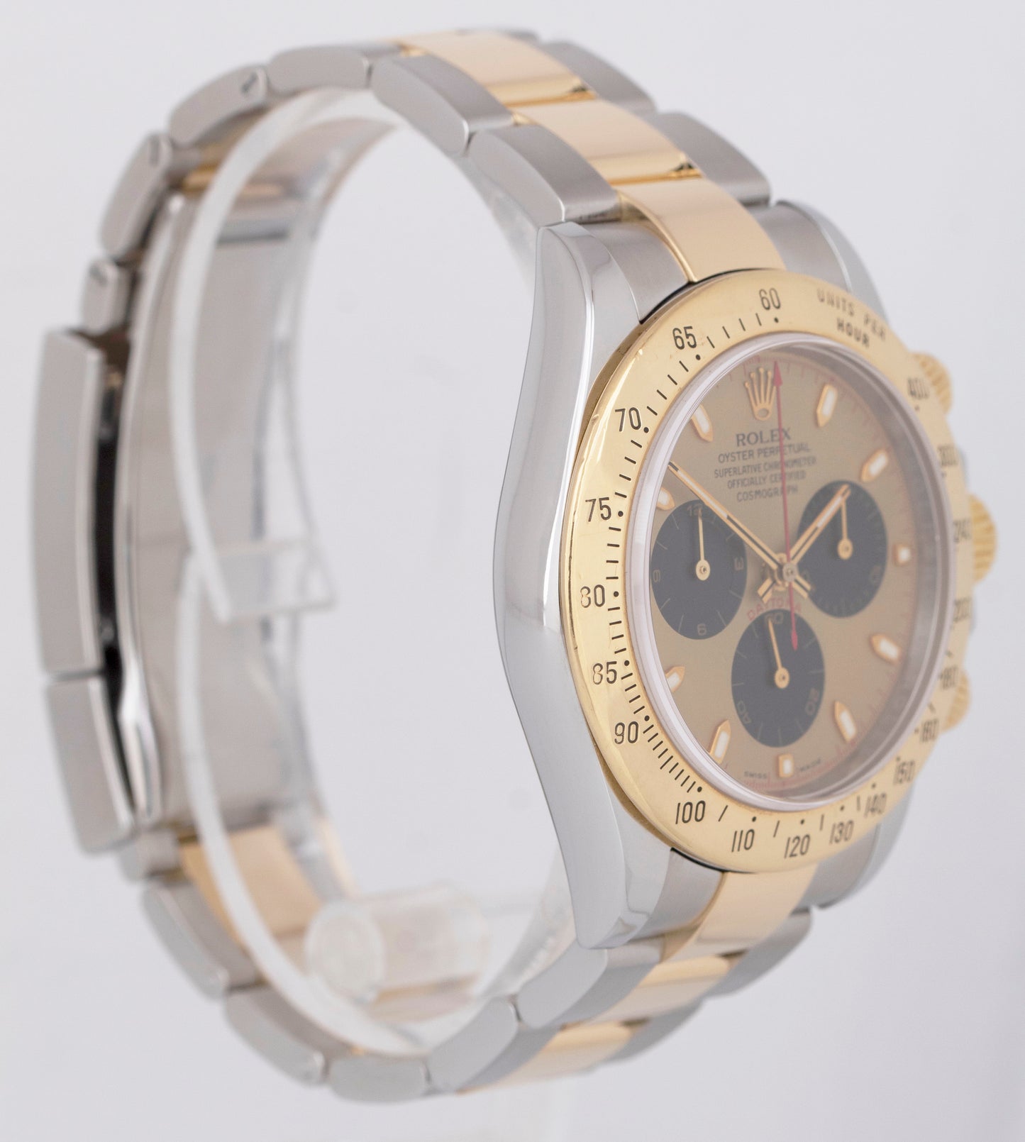 NEW BUCKLE MINT Rolex Daytona Cosmograph NEWMAN Champagne 18K Watch 116523 BOX