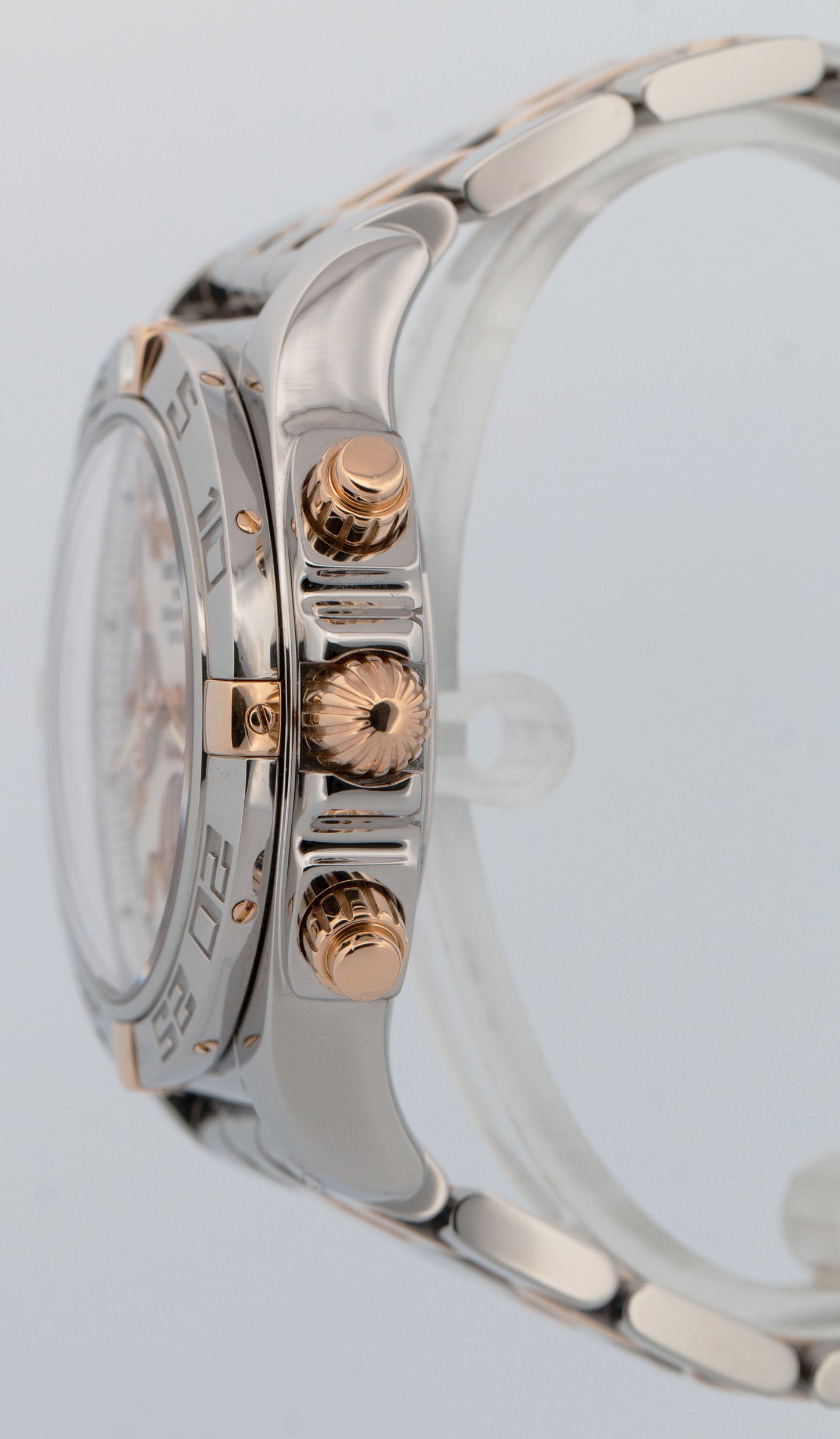 Breitling Chronomat Chronograph 44mm 18K Rose Gold Stainless IB0110 Watch BOX