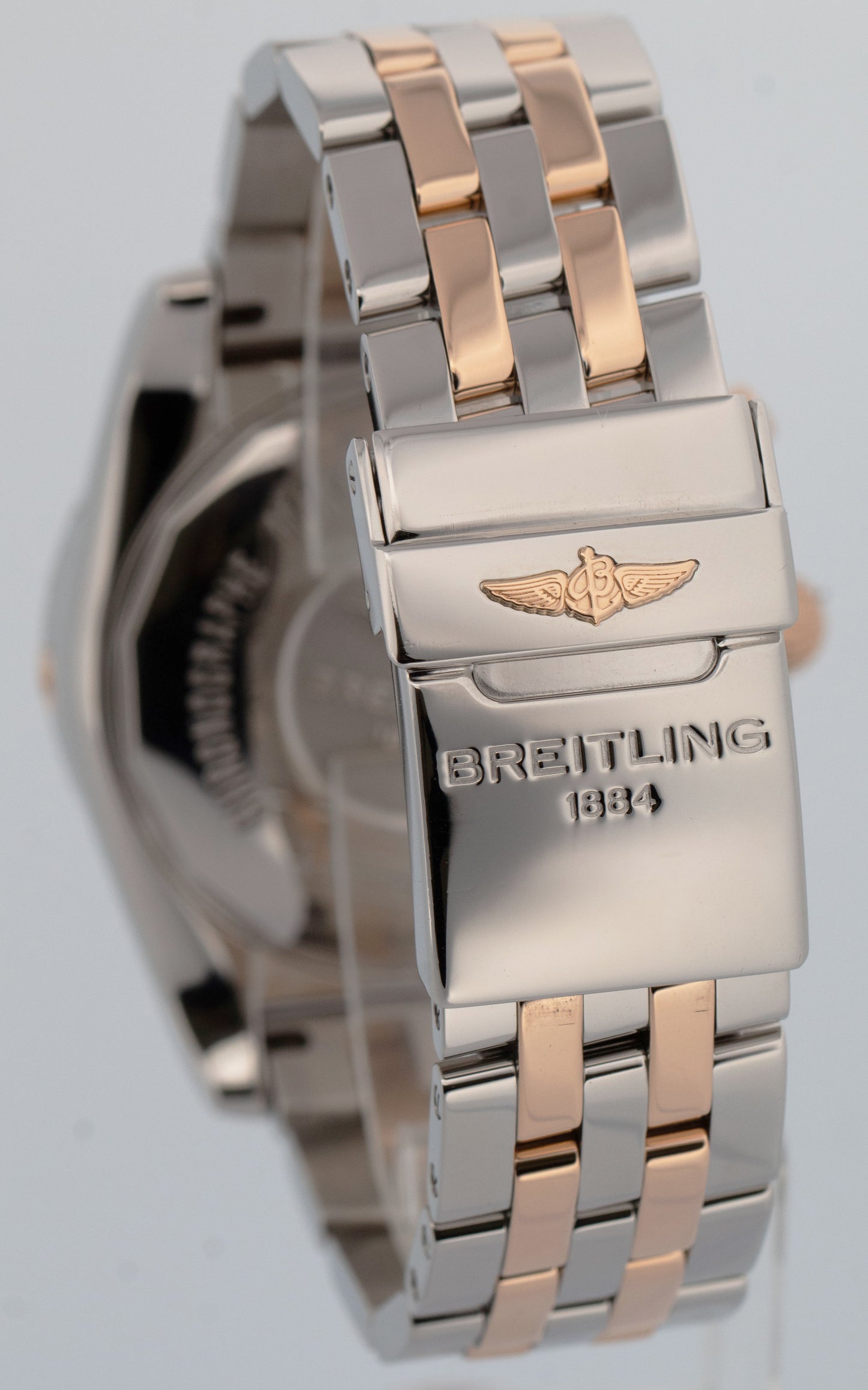 Breitling Chronomat Chronograph 44mm 18K Rose Gold Stainless IB0110 Watch BOX