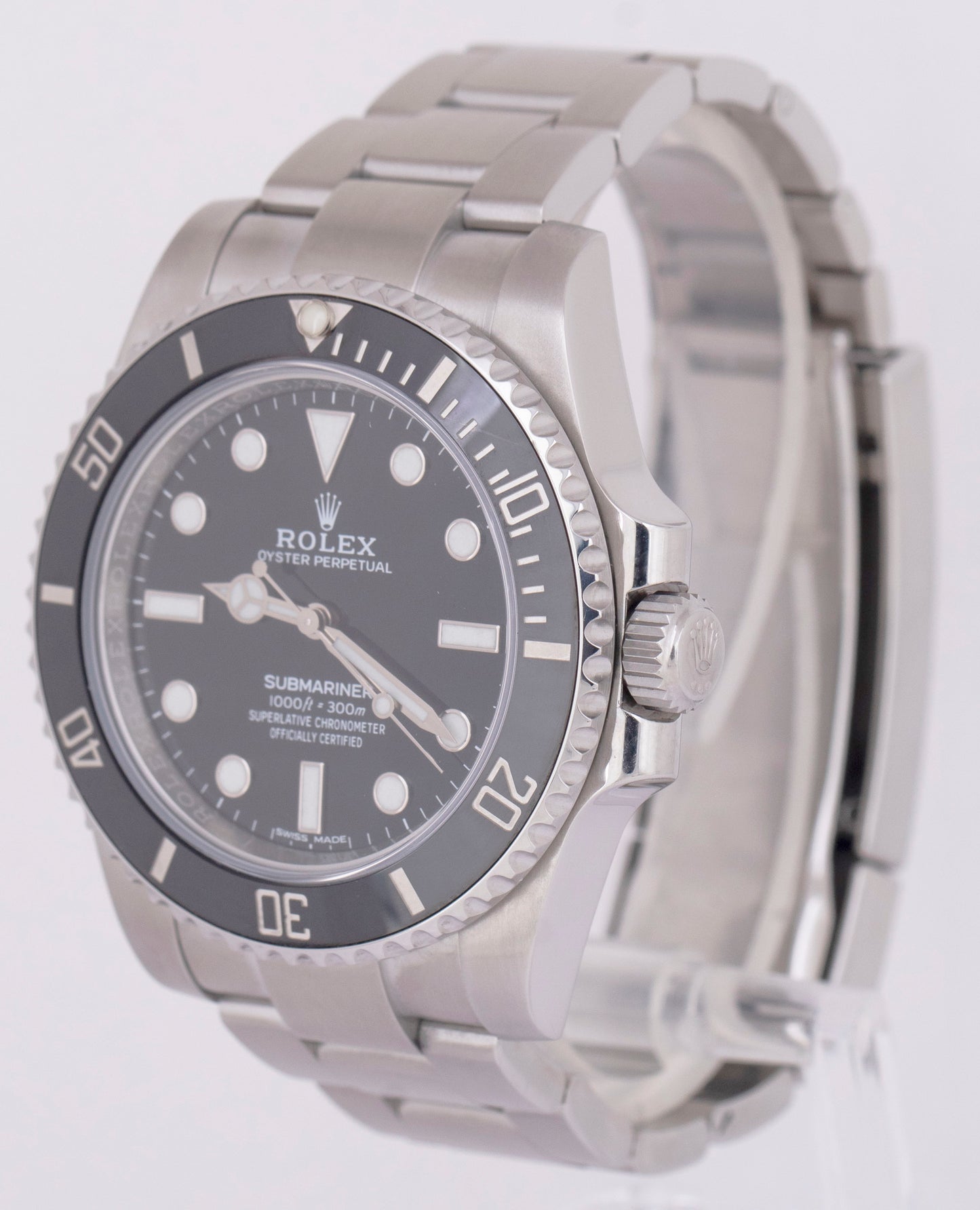 MINT 2019 Rolex Submariner No-Date Ceramic 40mm Oyster Stainless Watch 114060