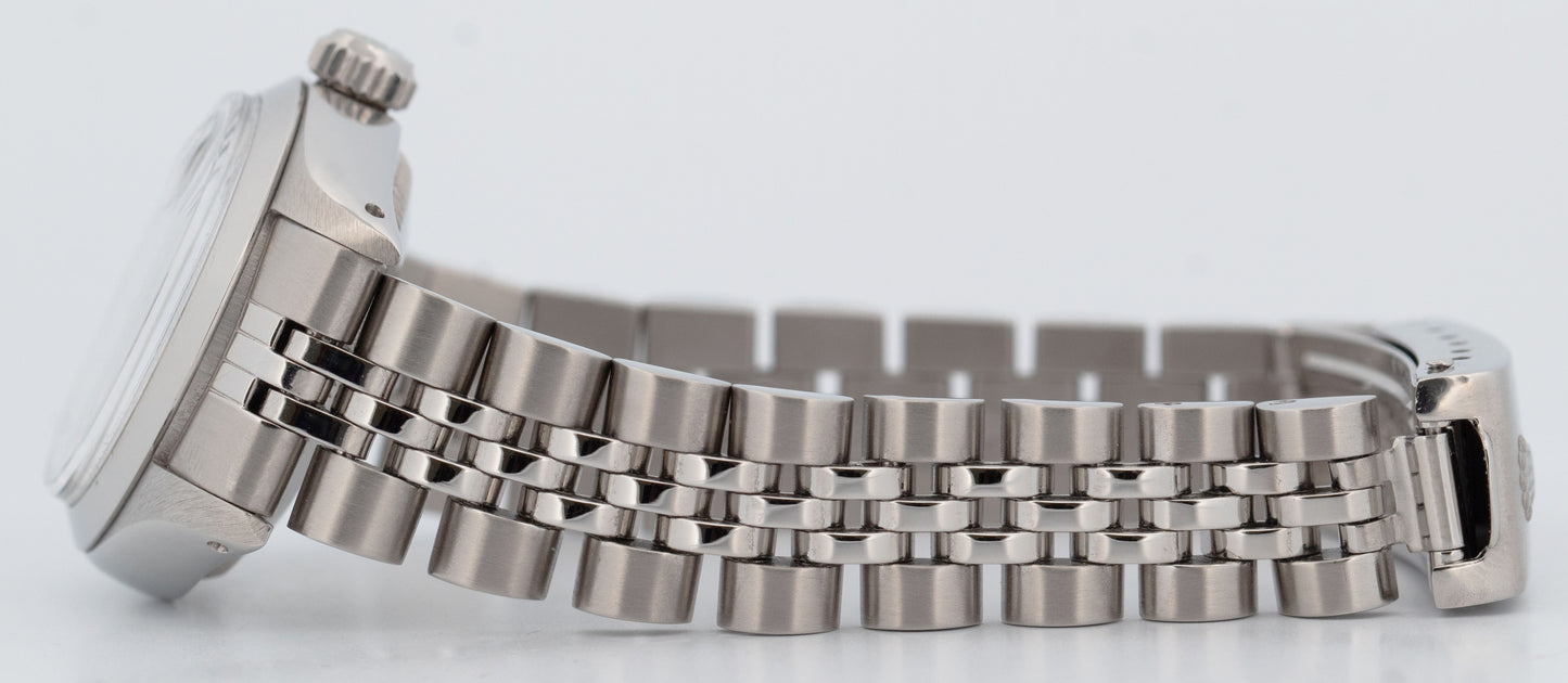 Ladies Rolex Oyster Perpetual Date 26mm Silver Stainless JUBILEE Watch 6916