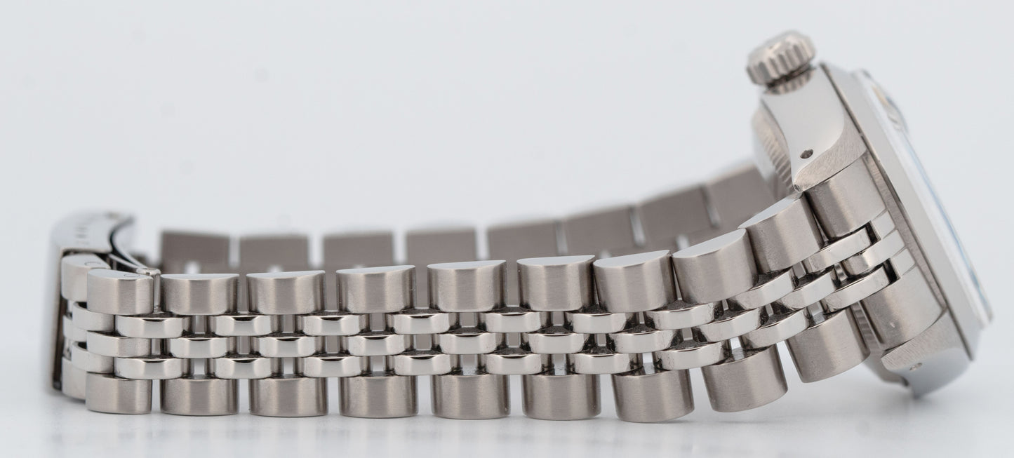 Ladies Rolex Oyster Perpetual Date 26mm Silver Stainless JUBILEE Watch 6916