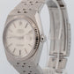 2001 Rolex OysterQuartz DateJust SILVER 36mm Steel 18K Gold Fluted Watch 17014