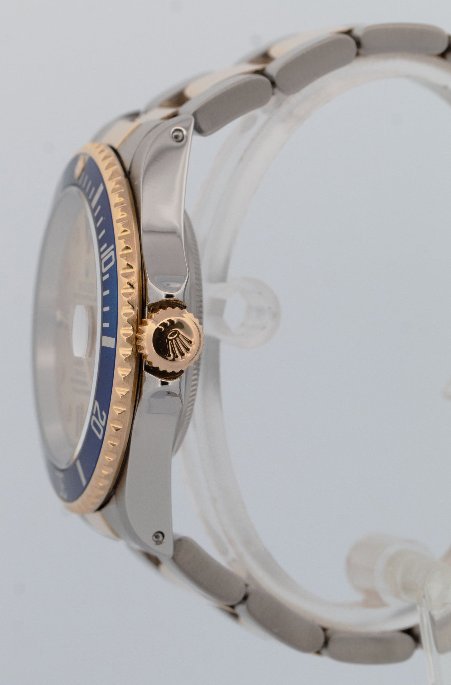 Rolex Submariner Date 40mm Champagne Serti Two-Tone 18K Gold Steel 16613 Watch