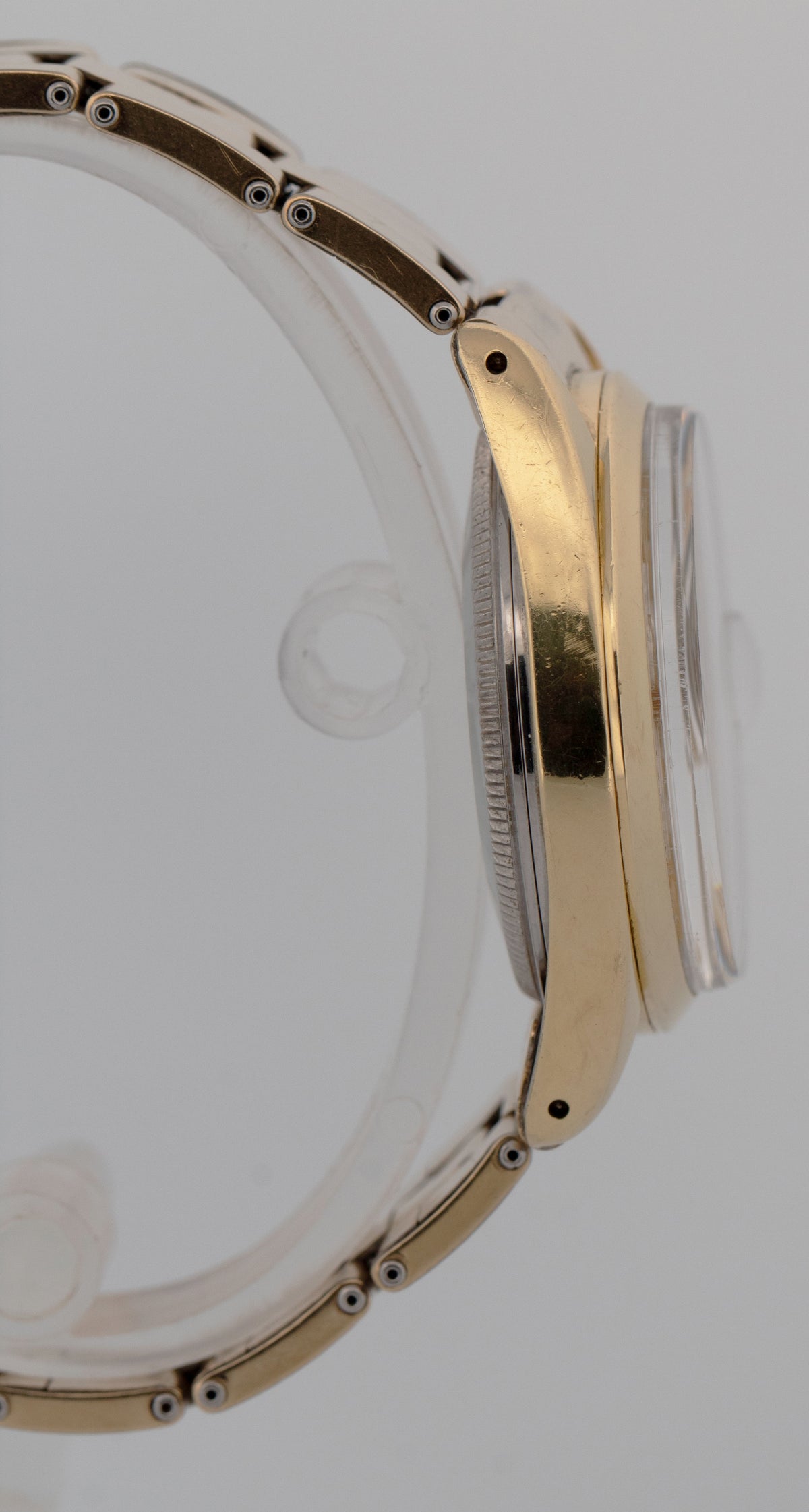 1973 Rolex Oyster Perpetual Date CHAMPAGNE Gold Capped Steel 34mm 1550 Watch