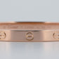 PAPERS Cartier LOVE Bracelet 18K ROSE Gold Size 17 AU 750 Screwdriver Band BOX