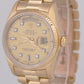 Rolex Day-Date President 36mm DIAMOND Fluted Solid 18K Yellow Gold Watch 18038