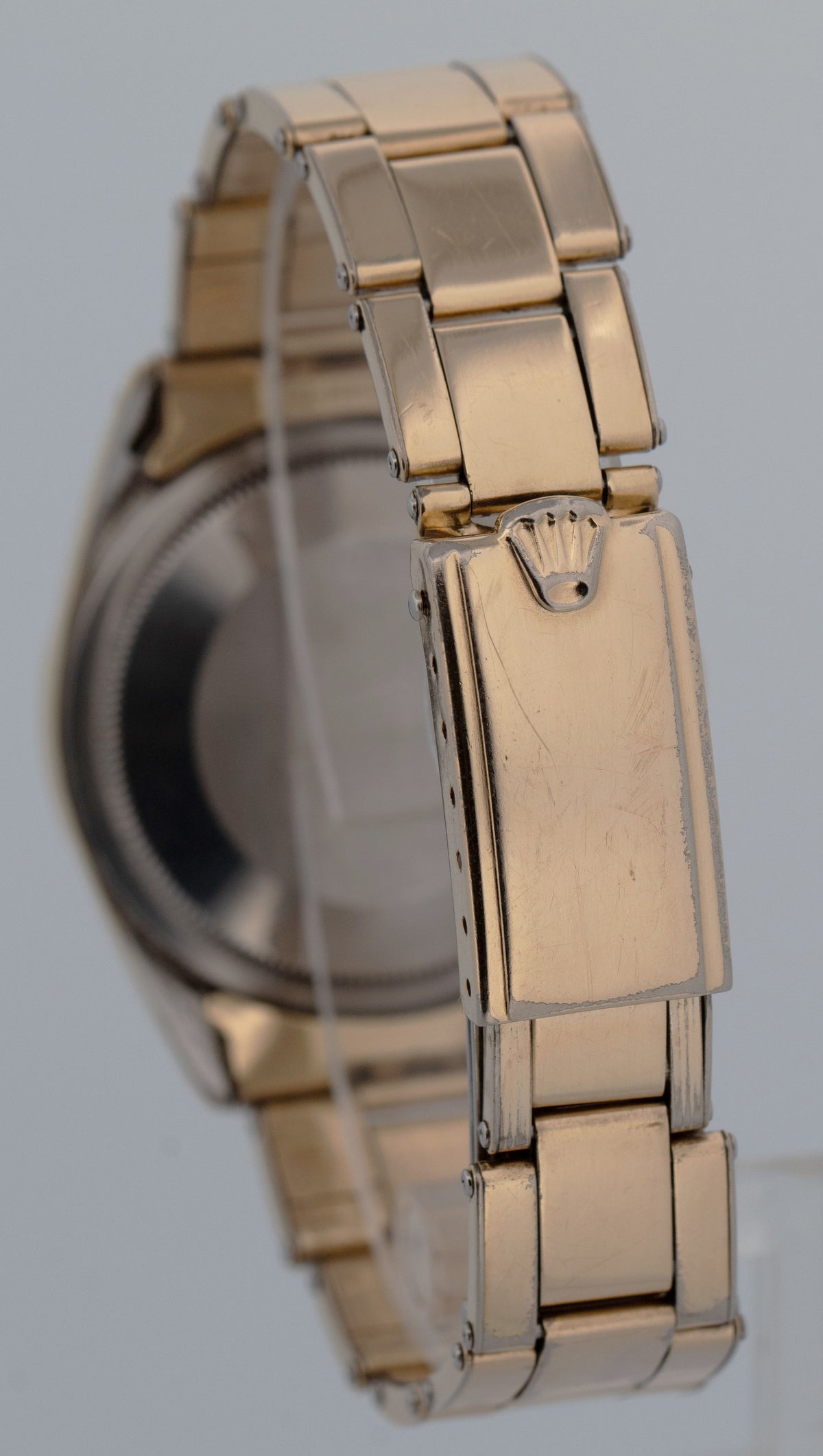 1973 Rolex Oyster Perpetual Date CHAMPAGNE Gold Capped Steel 34mm 1550 Watch