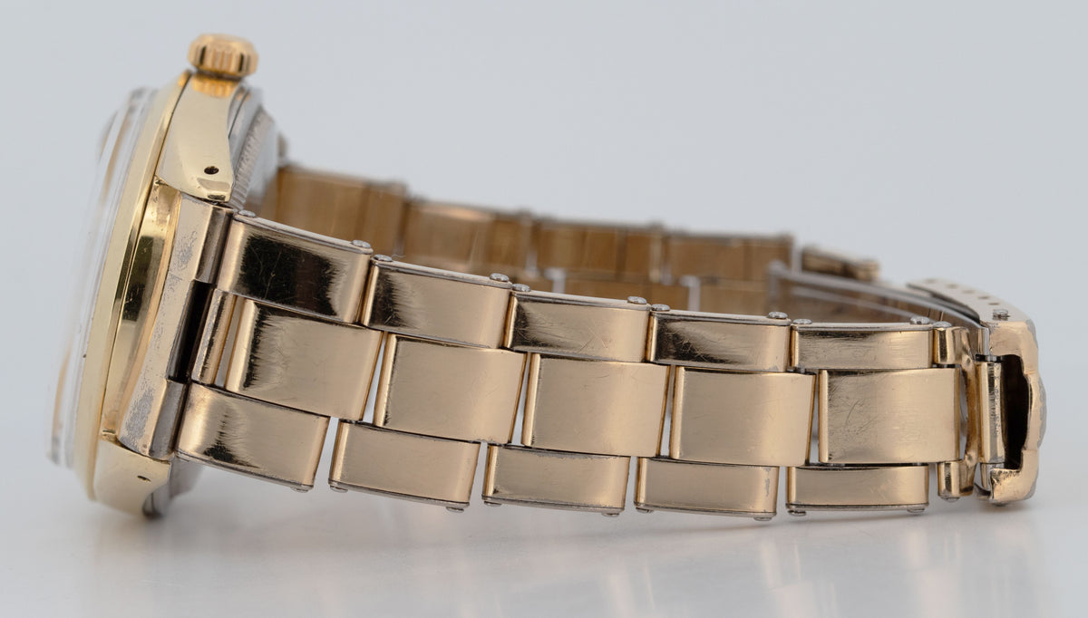 1973 Rolex Oyster Perpetual Date CHAMPAGNE Gold Capped Steel 34mm 1550 Watch