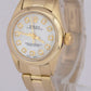 MINT Ladies Rolex Oyster Perpetual 24mm SOLID GOLD 14K Watch DIAMOND MOP 6718