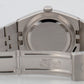 2001 Rolex OysterQuartz DateJust SILVER 36mm Steel 18K Gold Fluted Watch 17014