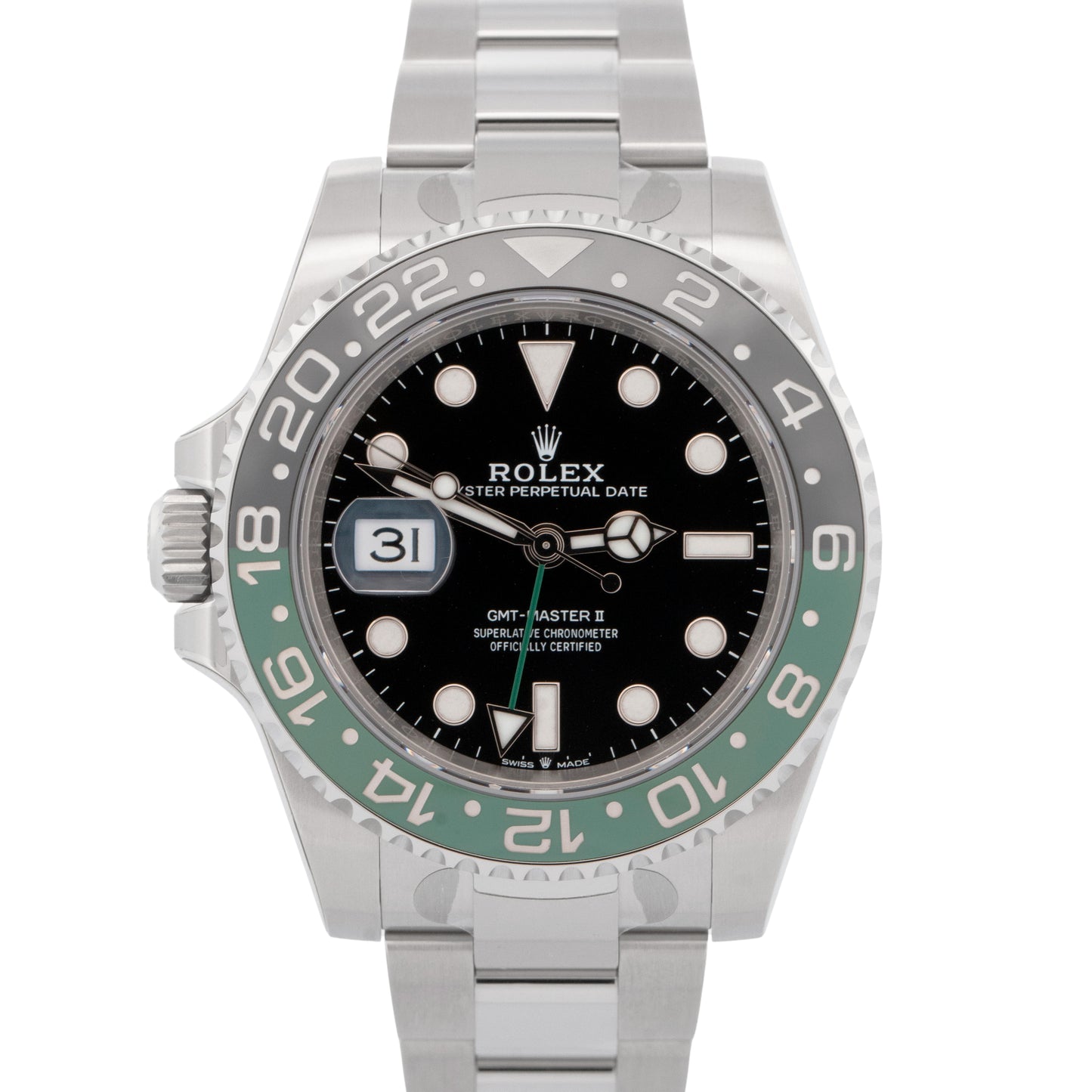 NEW STICKERED PAPERS Rolex GMT-Master II SPRITE GREEN Watch 126720 VTNR BOX