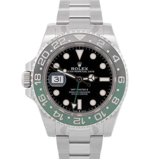 NEW STICKERED PAPERS Rolex GMT-Master II SPRITE GREEN Watch 126720 VTNR BOX