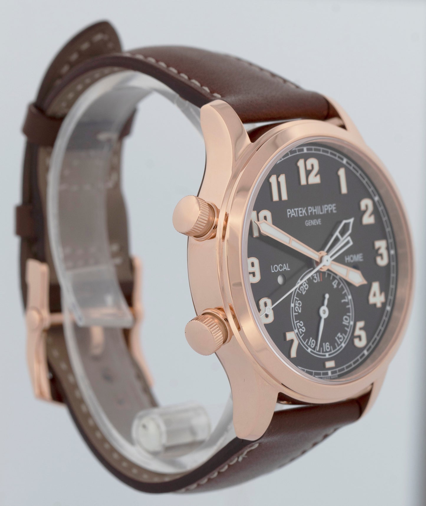 PAPERS Patek Philippe Calatrava Pilot Travel Time 18K GOLD 42mm 5524R Watch BOX