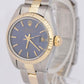 MINT Rolex Oyster Perpetual Date 26mm BLUE Two-Tone 18K Gold Fluted 6917 Watch