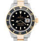 Rolex Submariner Date 18K GOLD BUCKLE Black Two-Tone Stainless 40mm 16803 Watch