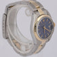 MINT Rolex Oyster Perpetual Date 26mm BLUE Two-Tone 18K Gold Fluted 6917 Watch