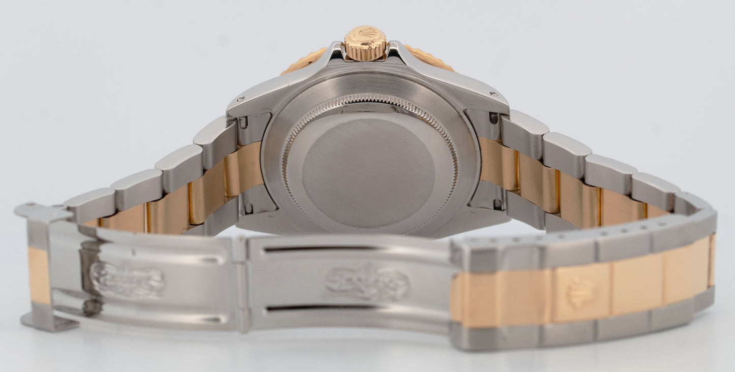 Rolex Submariner Date 18K GOLD BUCKLE Black Two-Tone Stainless 40mm 16803 Watch