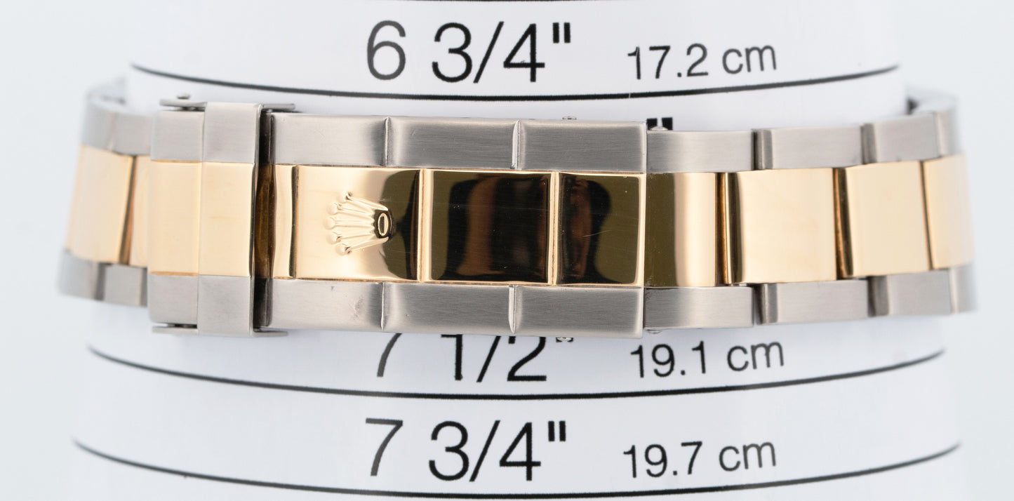 Rolex Submariner Date 18K GOLD BUCKLE Black Two-Tone Stainless 40mm 16803 Watch