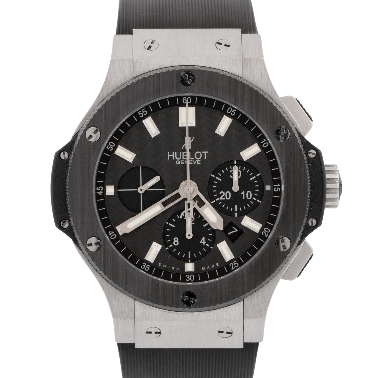 Hublot Big Bang Original Black Carbon Steel 44mm Rubber 301.SM.1770.RX Watch BOX