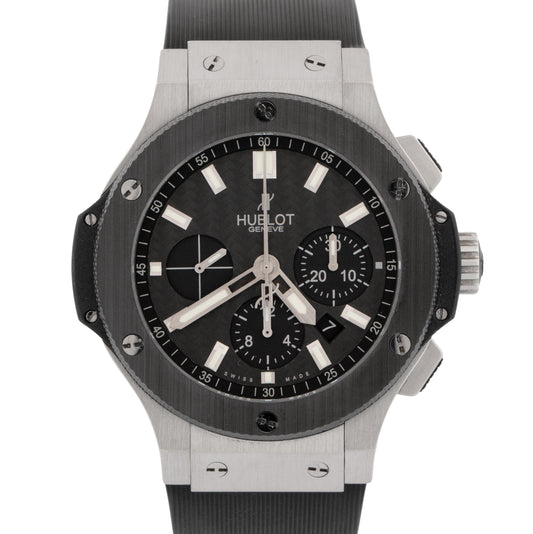 Hublot Big Bang Original Black Carbon Steel 44mm Rubber 301.SM.1770.RX Watch BOX