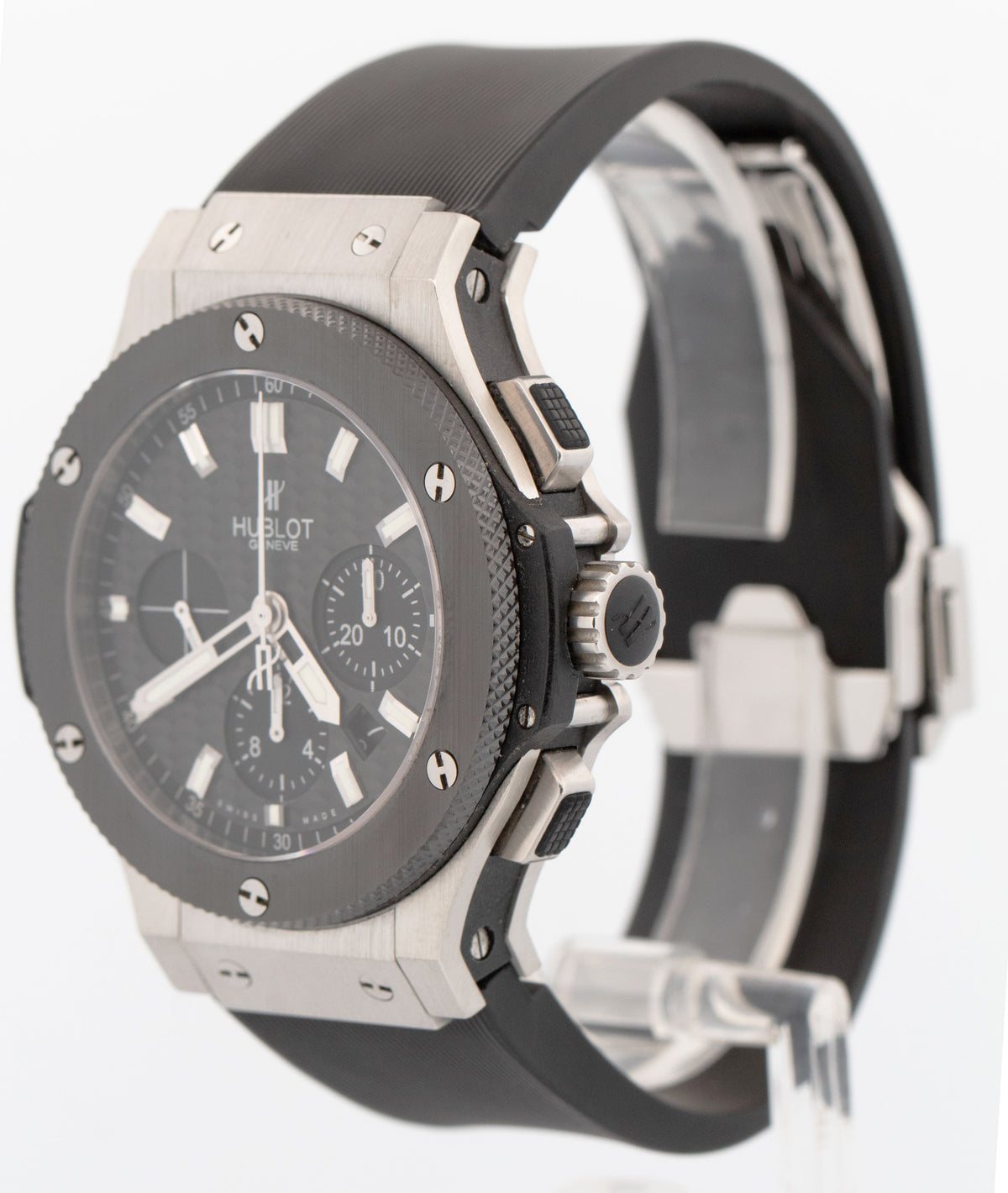Hublot Big Bang Original Black Carbon Steel 44mm Rubber 301.SM.1770.RX Watch BOX