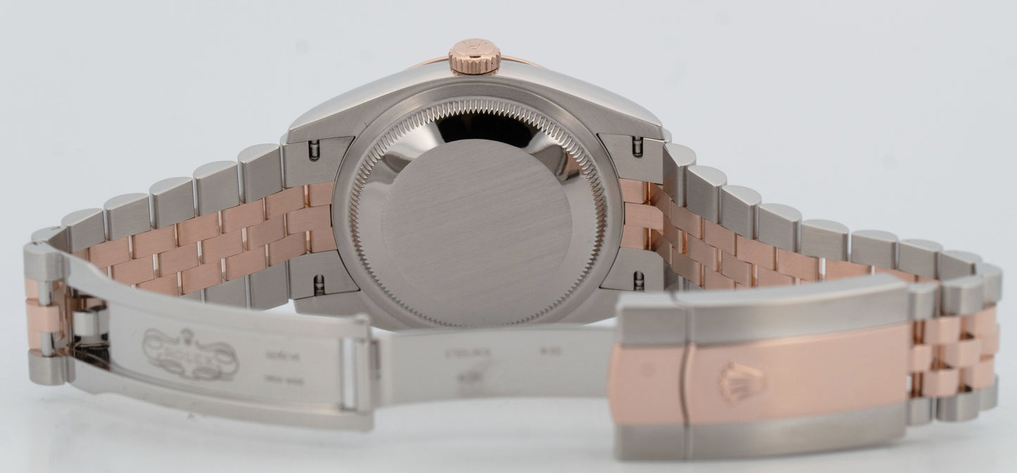 2021 PAPERS Rolex DateJust CHOCOLATE DIAMOND 18k Rose JUBILEE 36mm 126231 BOX