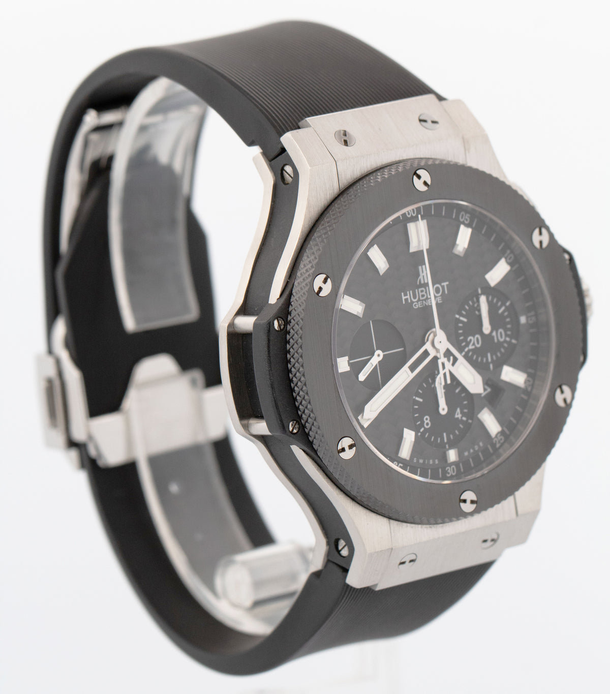 Hublot Big Bang Original Black Carbon Steel 44mm Rubber 301.SM.1770.RX Watch BOX
