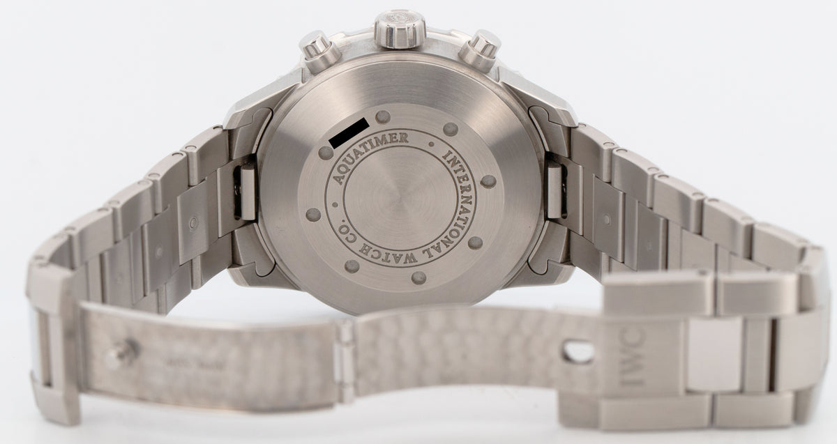 IWC Aquatimer Chronograph IW376701 Stainless 44mm Yellow Day Date Dive Watch Box