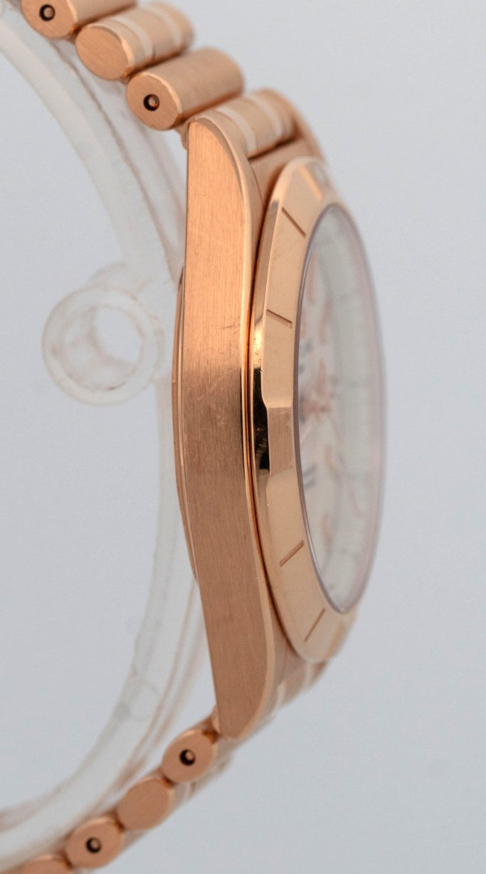 PAPERS Breitling Chronomat 32mm 18K Rose Gold R77310 White Quartz Date Watch BOX