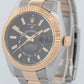 MINT PAPERS Rolex Sky-Dweller Two-Tone 18K Gold Black 42mm 326933 Watch BOX