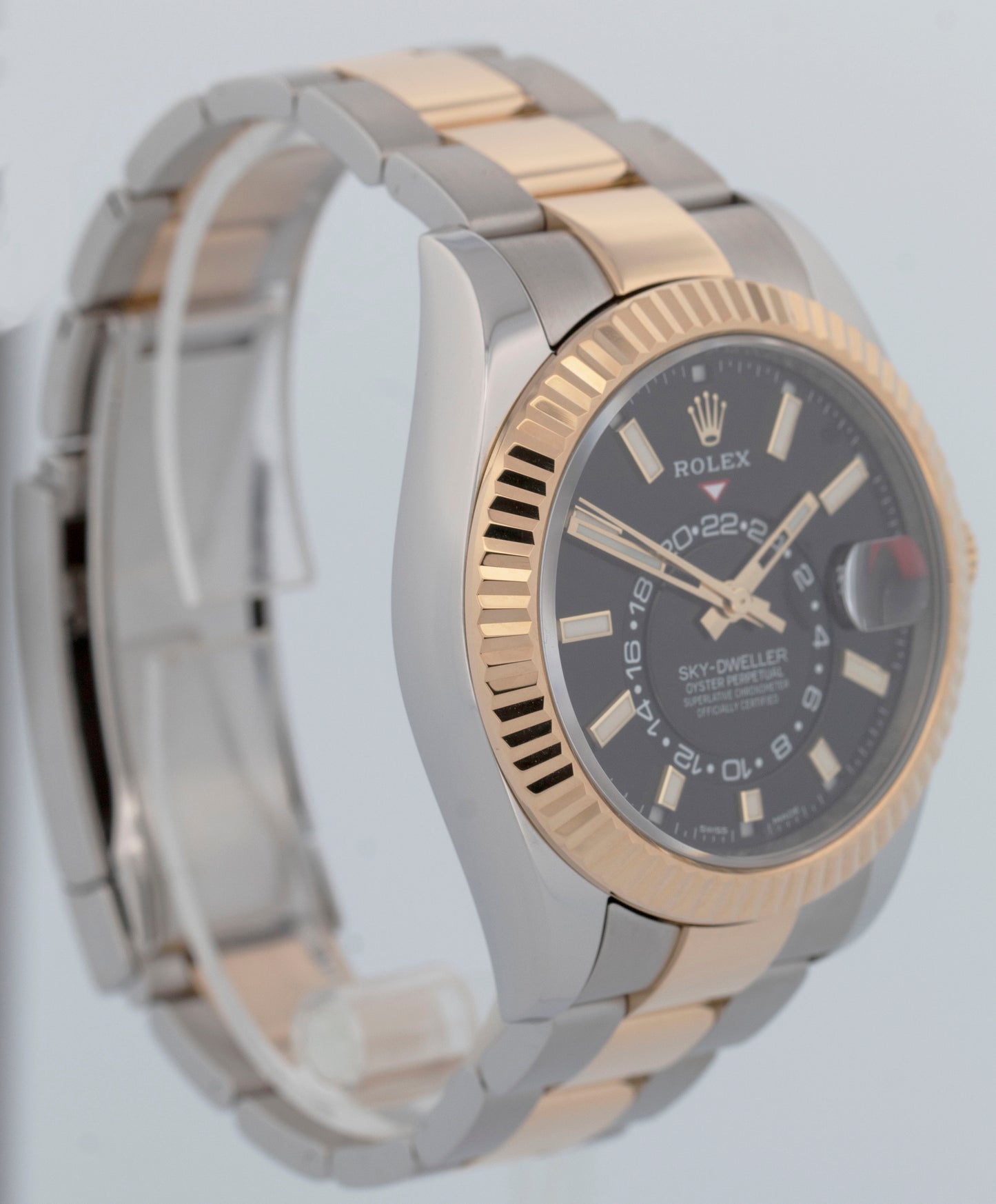 MINT PAPERS Rolex Sky-Dweller Two-Tone 18K Gold Black 42mm 326933 Watch BOX