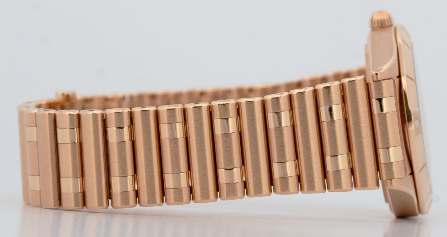 PAPERS Breitling Chronomat 32mm 18K Rose Gold R77310 White Quartz Date Watch BOX