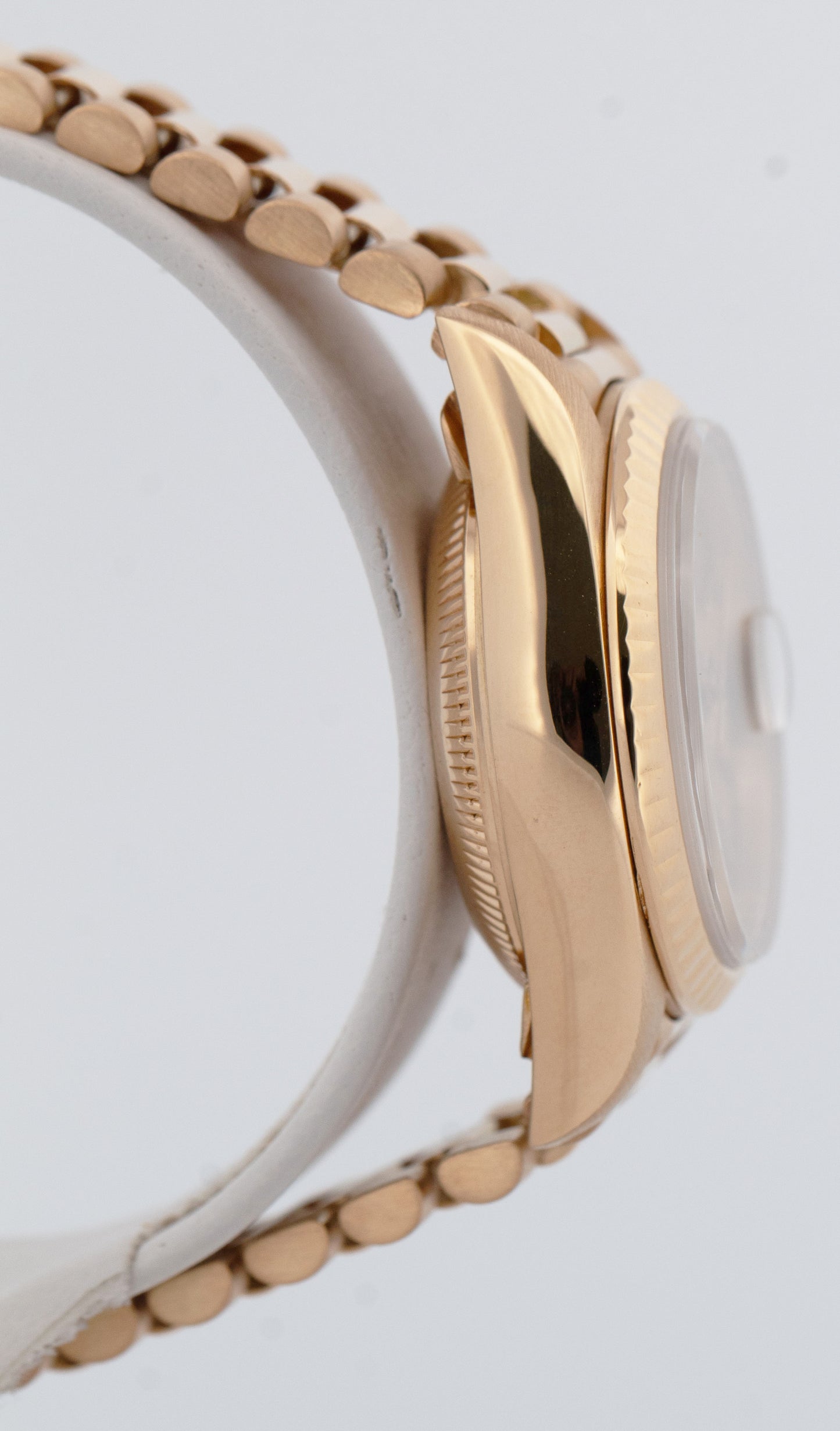 Ladies Rolex DateJust President 26mm CHAMPAGNE TAPESTRY 18K Fluted 69178 BOX