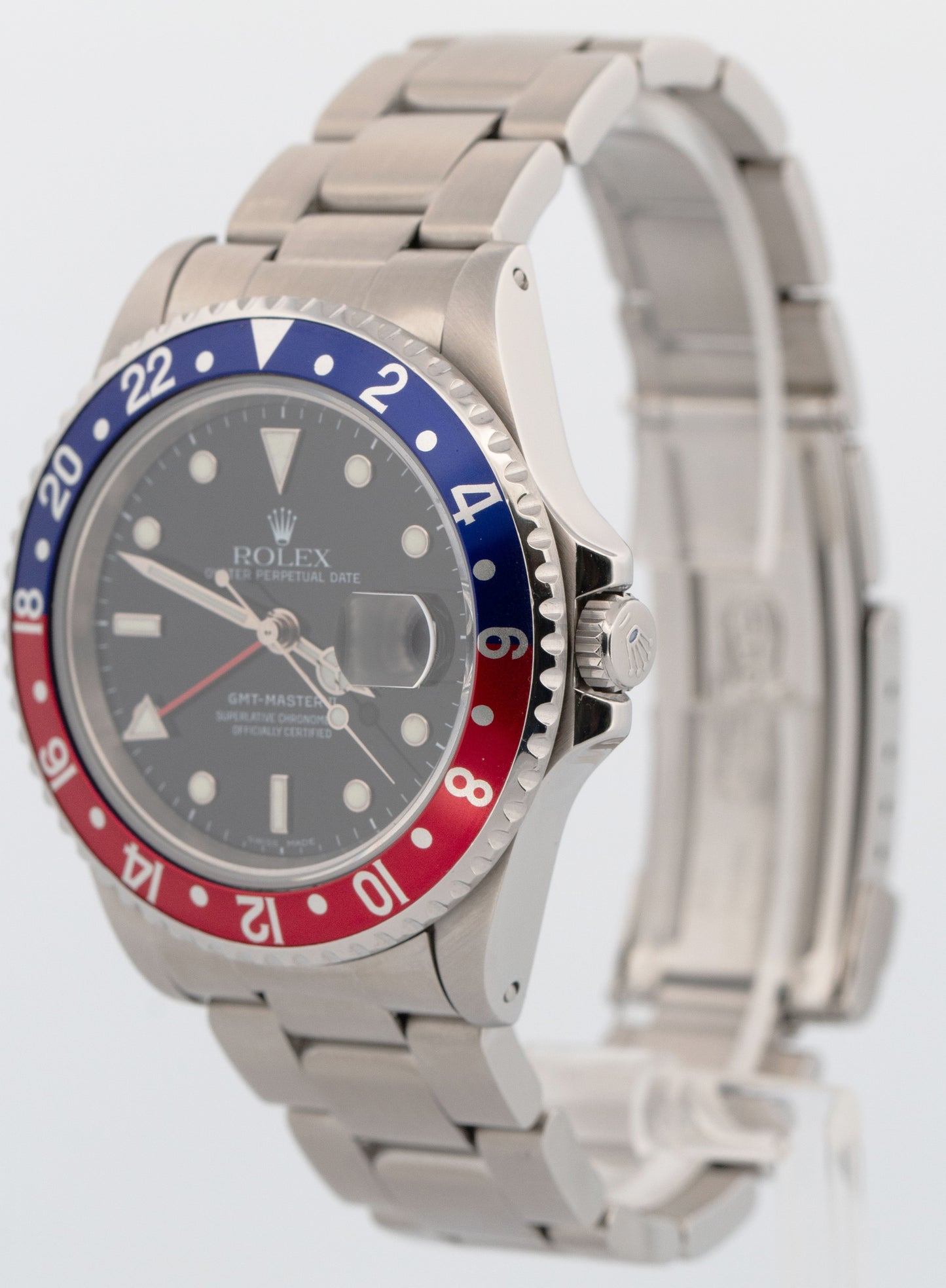 1997 Rolex GMT-Master II Pepsi Stainless Steel Oyster 16710 Watch Box Papers