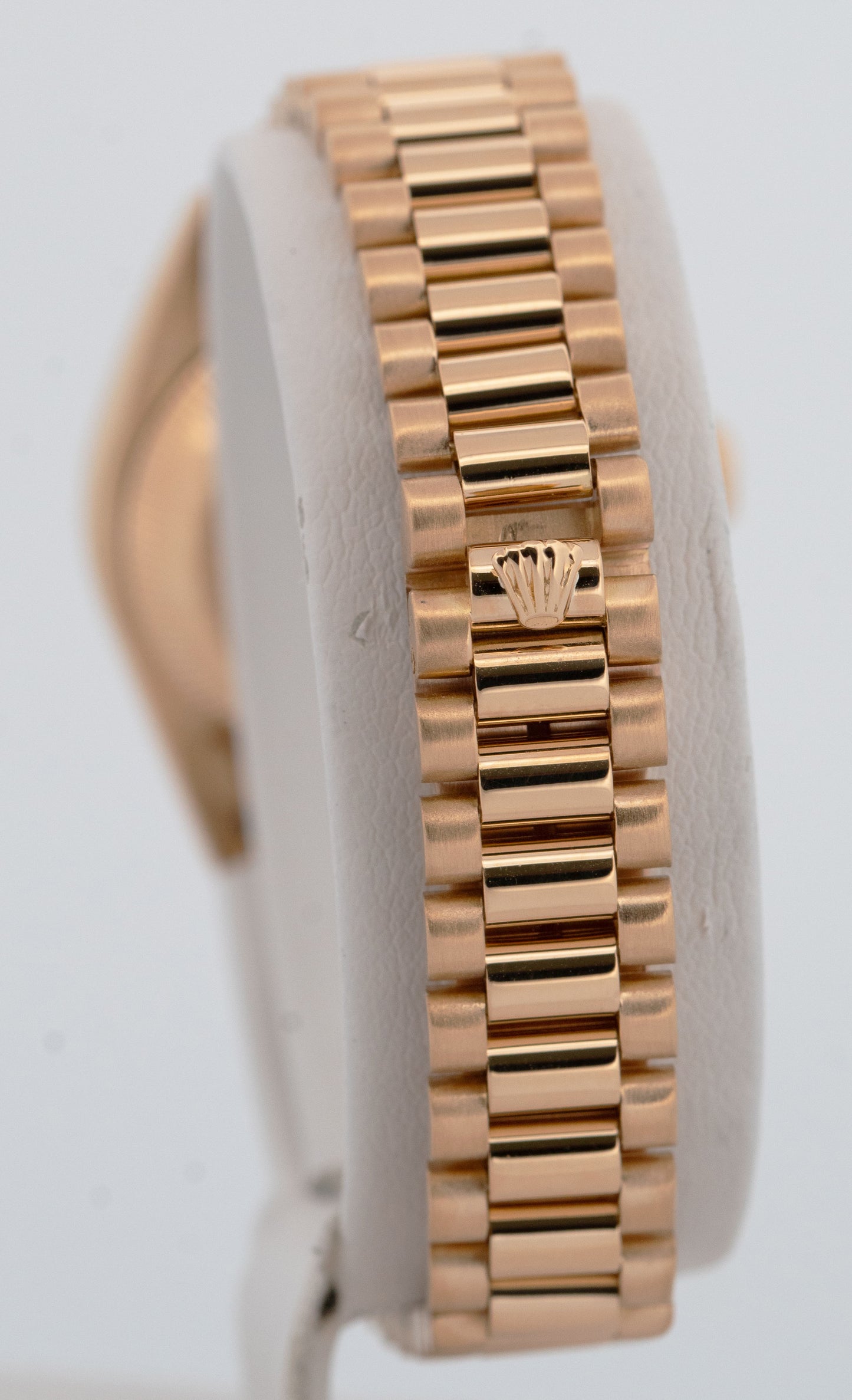 Ladies Rolex DateJust President 26mm CHAMPAGNE TAPESTRY 18K Fluted 69178 BOX