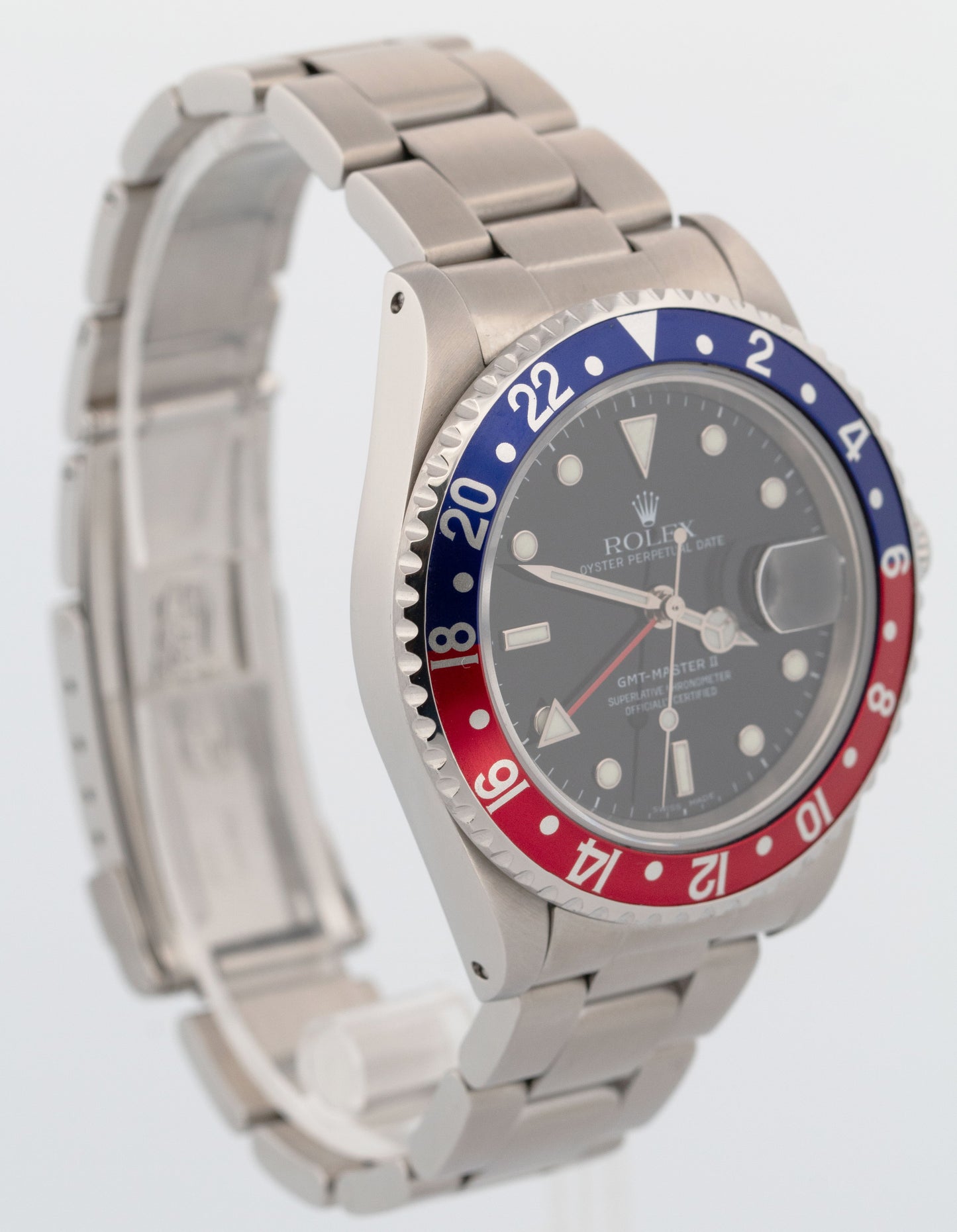 1997 Rolex GMT-Master II Pepsi Stainless Steel Oyster 16710 Watch Box Papers