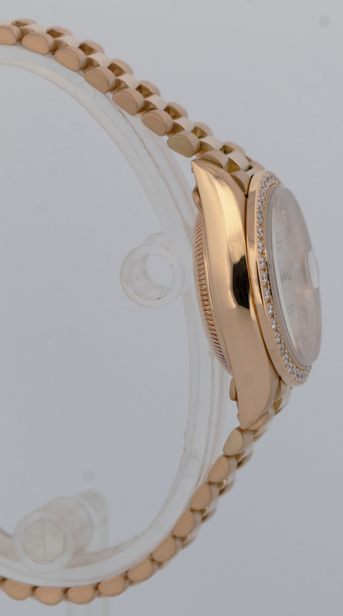 Ladies Rolex DateJust President 26mm FACTORY DIAMOND 18K Yellow Gold Watch 69138