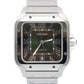 Cartier Santos-Dumont GREEN Stainless Leather WSSA0062 4072 39.8mm Watch BOX