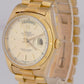 1980 Rolex Day-Date President 36mm Champagne BARK Quickset 18K Gold Watch 18078