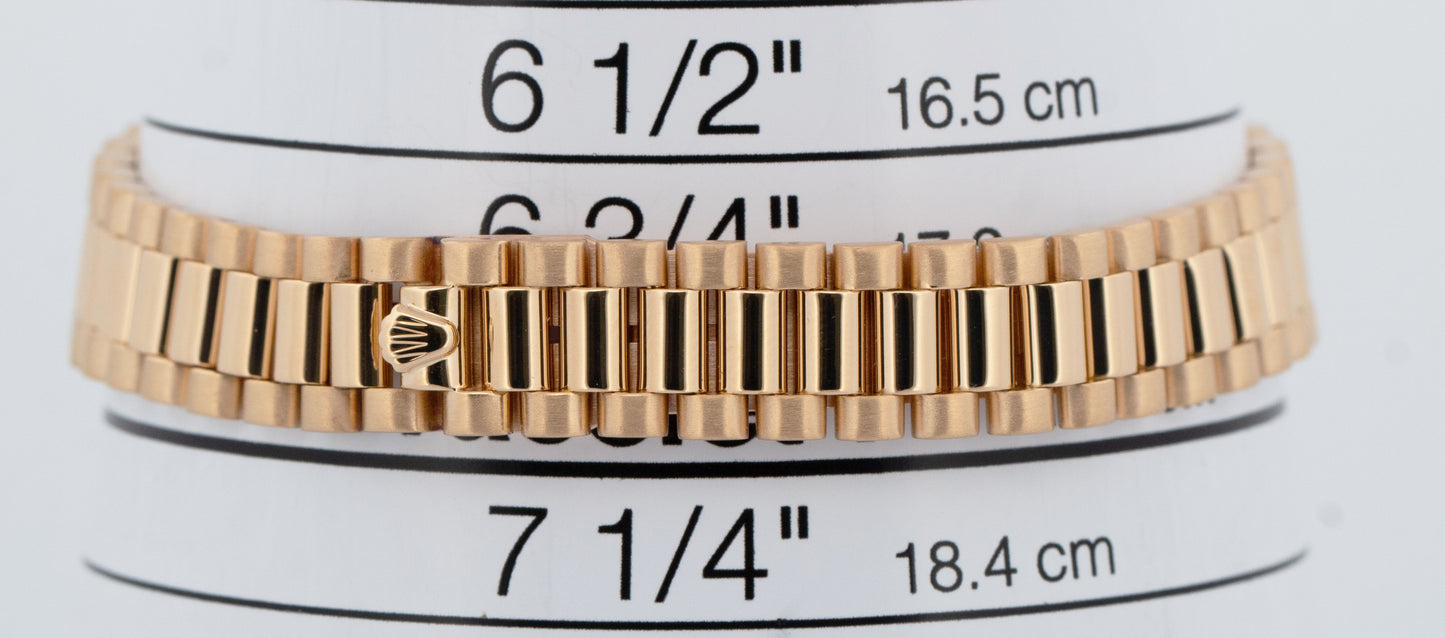 Ladies Rolex DateJust President 26mm FACTORY DIAMOND 18K Yellow Gold Watch 69138