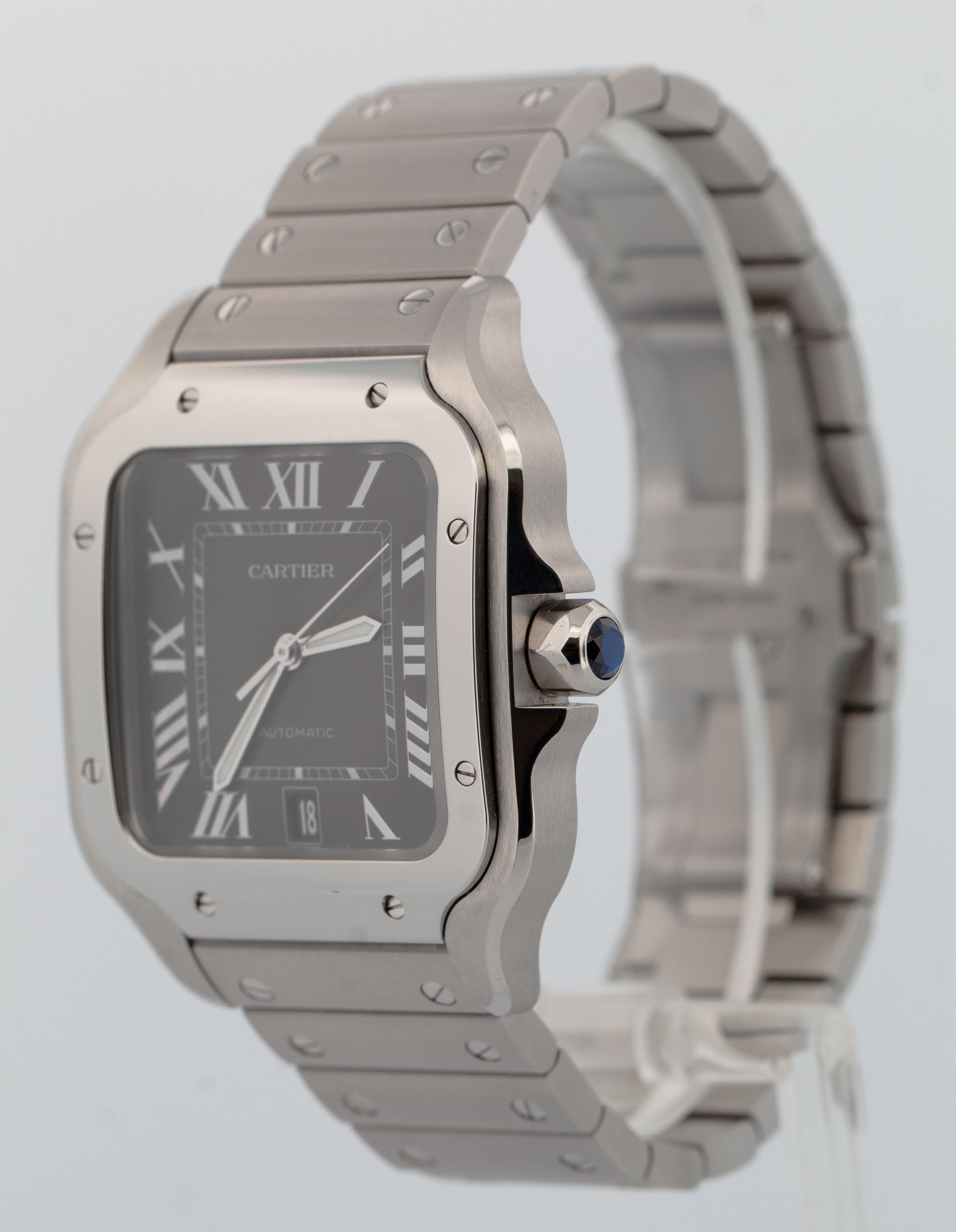 Cartier Santos-Dumont GREEN Stainless Leather WSSA0062 4072 39.8mm