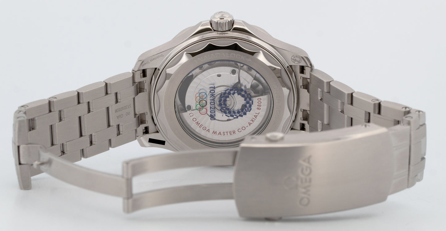 PAPERS Omega Seamaster Tokyo 2020 Steel Blue 42mm 522.30.42.20.04.001 Watch BOX