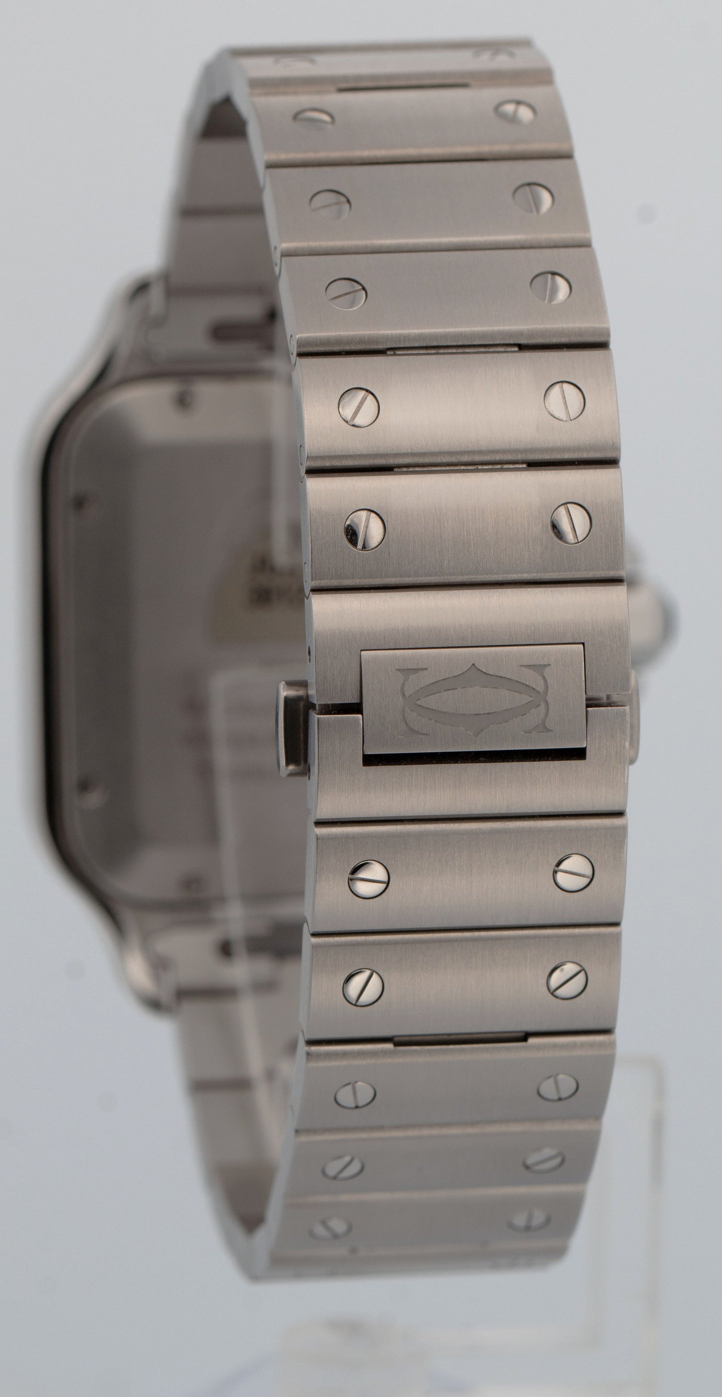 Cartier Santos-Dumont GREEN Stainless Leather WSSA0062 4072 39.8mm Watch BOX