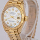 MINT Ladies Rolex Presidential Date DIAMOND Mother of Pearl 18K 26mm 6917 Watch