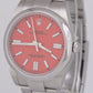 2021 NEW PAPERS Rolex Oyster Perpetual 41mm CORAL RED Watch 124300 Watch BOX