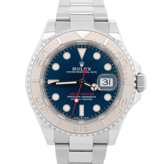 2024 PAPERS Rolex Yacht-Master 40mm Blue Platinum Steel Watch 126622 Watch BOX
