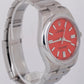 2021 NEW PAPERS Rolex Oyster Perpetual 41mm CORAL RED Watch 124300 Watch BOX